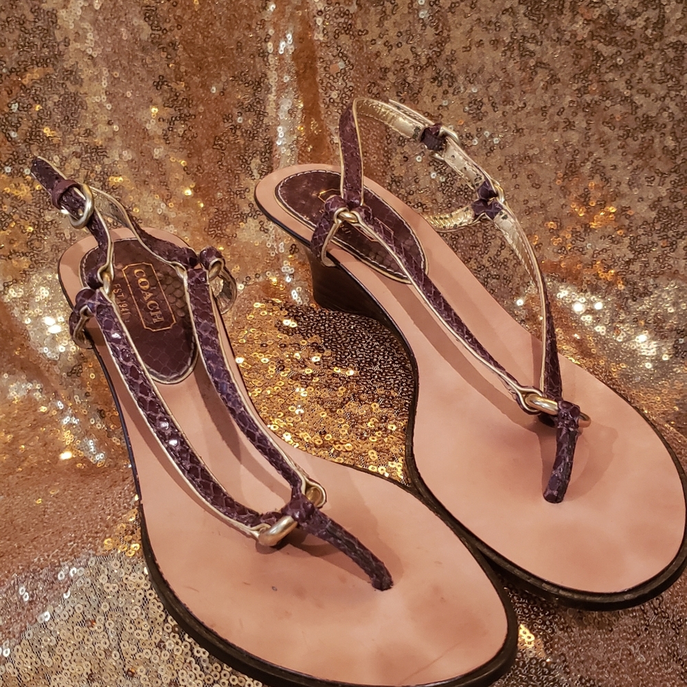 Coach leather sandals